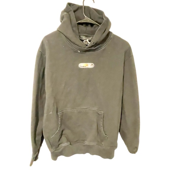 Criminal Damage Men’s Size Large Black Graphic Hooded Pullover Sweatshirt - Picture 1 of 5